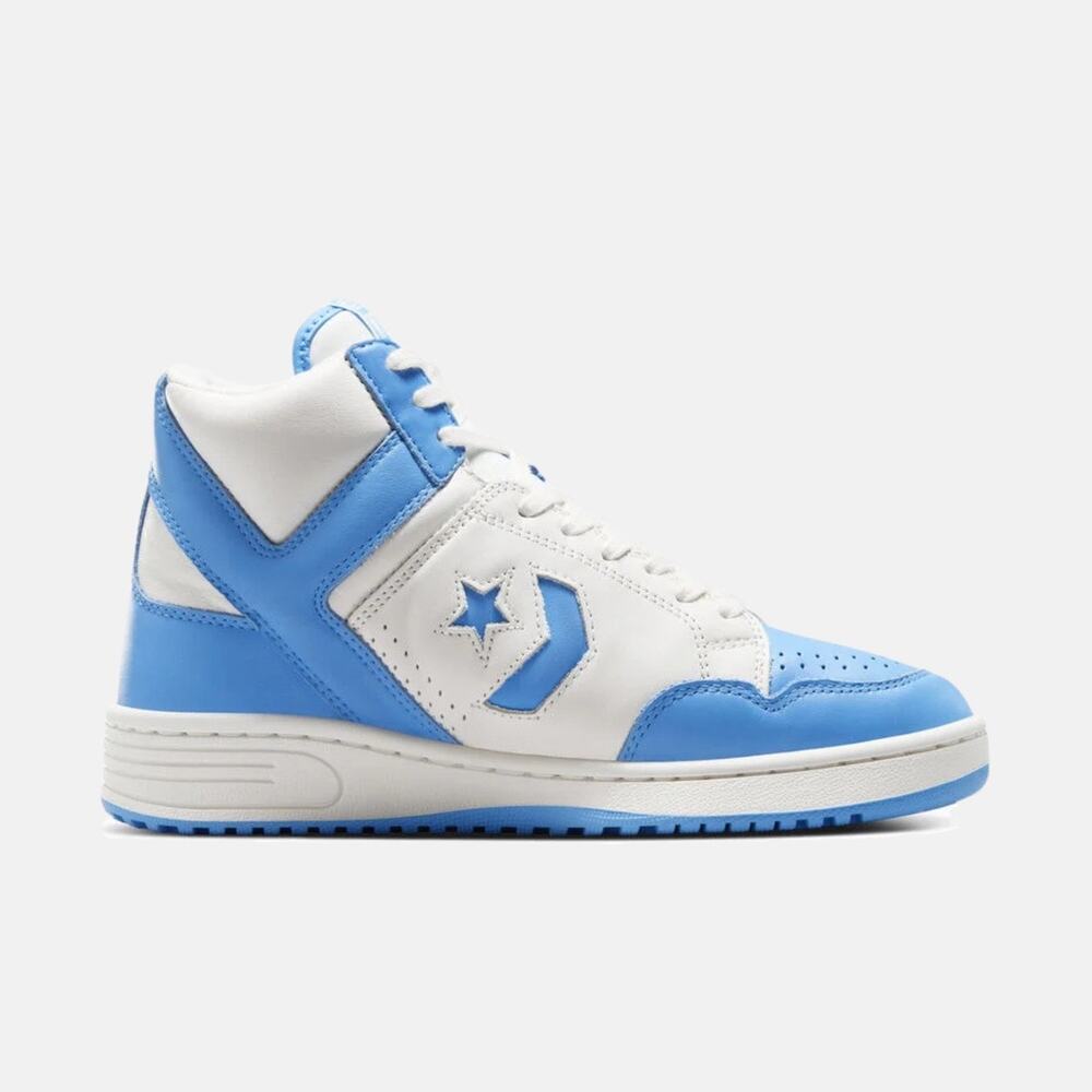 CONVERSE WEAPON MEN'S 9.5 MID UNC LARRY BIRD MAGIC JOHNSON NIB A10597C WHT BLUE - Picture 2 of 6